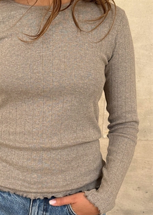 Fenna o-neck pointelle bluse Mole Melange Boii Studios 